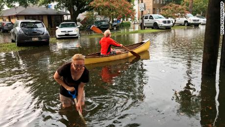 The Broadmoor district of New Orleans was flooded Wednesday. 