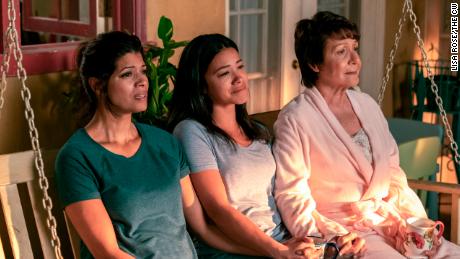 Andrea Navedo, Gina Rodriguez and Ivonne Coll in &#39;Jane the Virgin&#39;