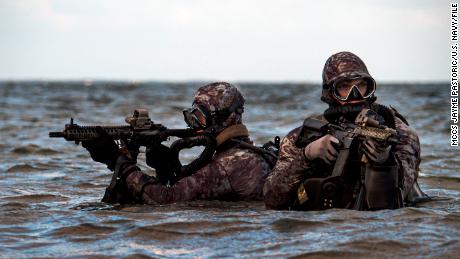 Sailors assigned to Naval Special Warfare Group 2 conduct military dive operations off the East Coast of the United States. 