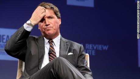 Fox News host Tucker Carlson discusses &#39;Populism and the Right&#39; during the National Review Institute&#39;s Ideas Summit at the Mandarin Oriental Hotel March 29, 2019 in Washington, DC. Carlson talked about a large variety of topics including dropping testosterone levels, increasing rates of suicide, unemployment, drug addiction and social hierarchy at the summit, which had the theme &#39;The Case for the American Experiment.&#39;