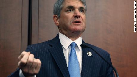 Representative Michael McCaul spoke about cybersecurity at a press conference at Capitol Hill in January 2017 in Washington, DC. (Photo by Mark Wilson / Getty Images)