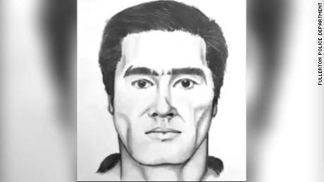 Fullerton's police published a drawing of a man suspected of stabbing the suspect. 