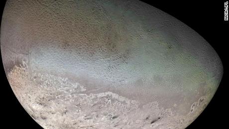 Neptune's largest moon, Triton, surprised the scietists with its active surface. 