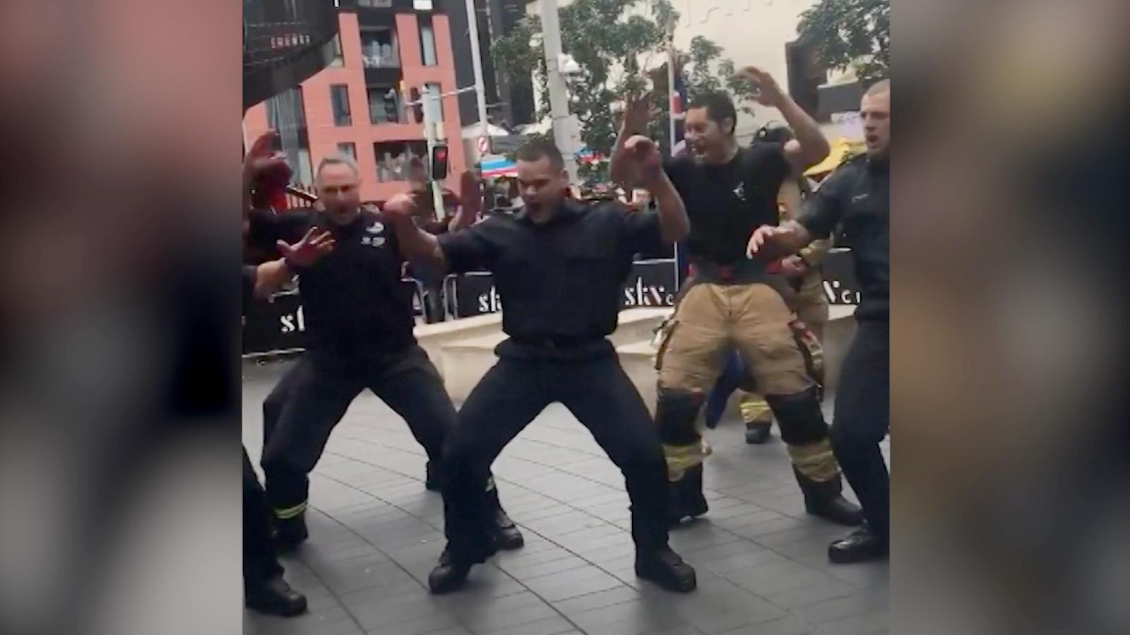 Nz Firefighters Perform Haka Tribute To First Responders Cnn Video