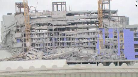 The upper floors of the Hard Rock Hotel collapsed on October 12, 2019. 