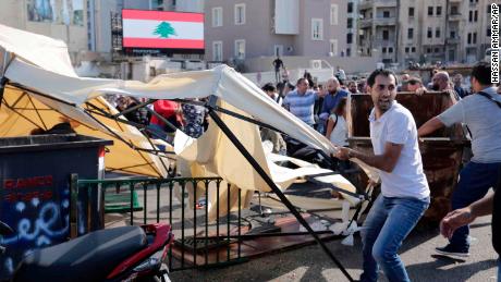 Clashes in downtown Beirut on Tuesday