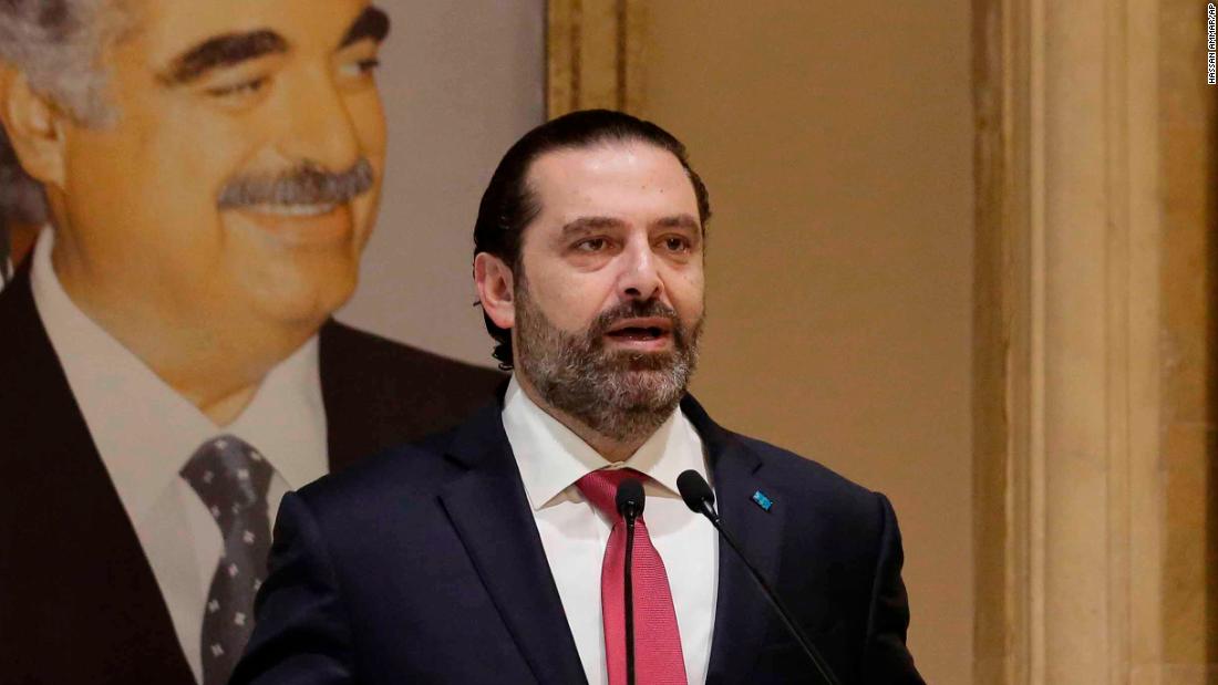 Lebanese Prime Minister Saad Hariri speaks during an address to the nation on October 29. &quot;我可以&#39;t hide this from you. I have reached a dead end,&quot; Hariri said &lt;a href =&quot;https://www.cnn.com/2019/10/29/middleeast/lebanon-saad-hariri-resigns-intl/index.html&quot; 目标=&quot;_空�报价p;quot;&gt;in his resignation speech.&amltlt;/一个gtmp;gt;