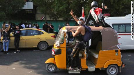 Tuk tuks have emerged as a symbol of the Iraqi protests. 