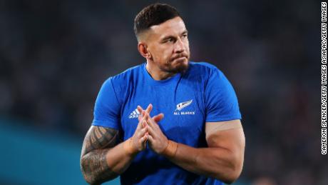 CHOFU, JAPAN - NOVEMBER 01:  Sonny Bill Williams of New Zealand warms up prior to the Rugby World Cup 2019 Bronze Final match between New Zealand and Wales at Tokyo Stadium on November 01, 2019 in Chofu, Tokyo, Japan. (Photo by Cameron Spencer/Getty Images)