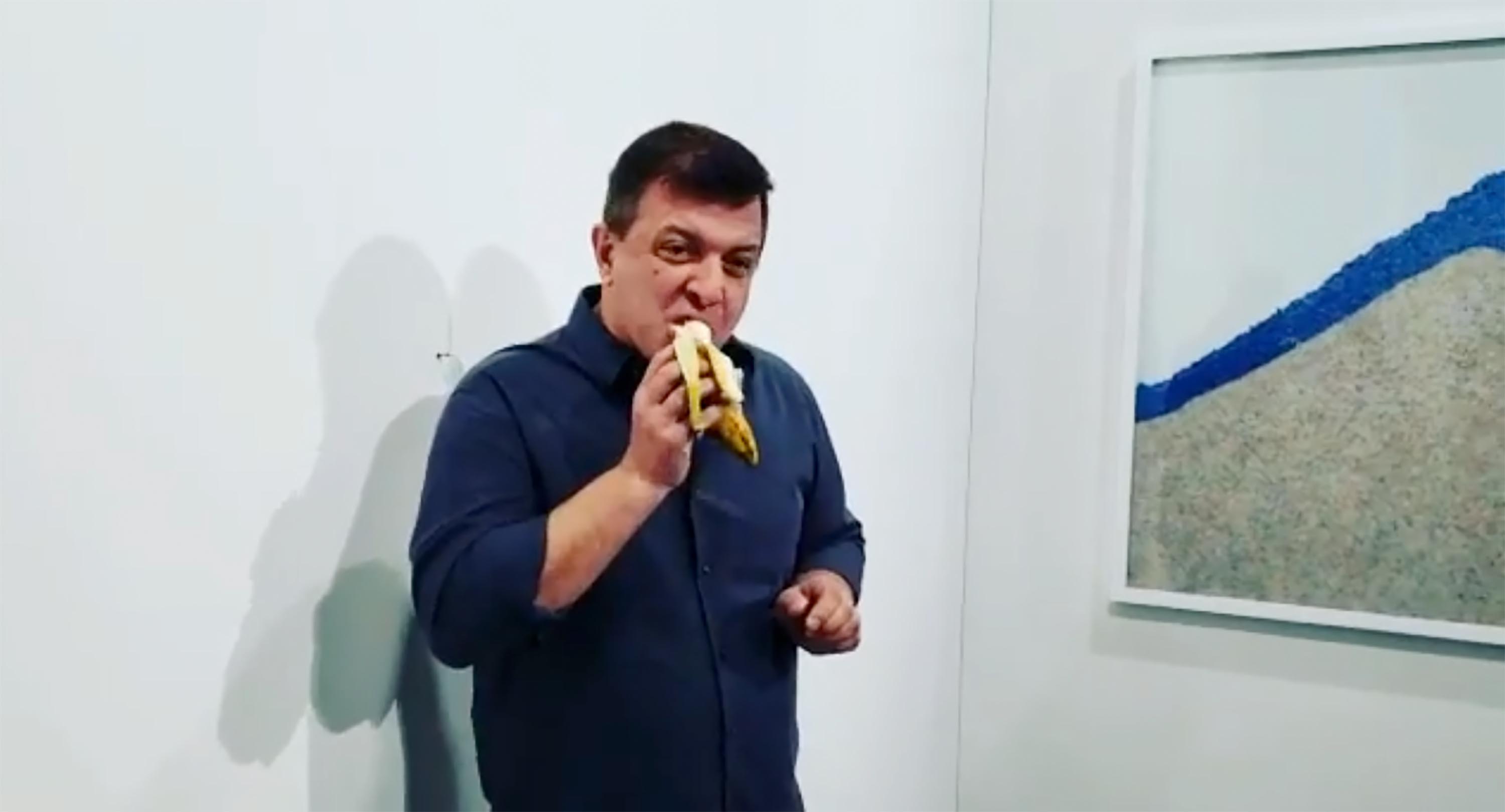 Man who ate the $120,000 banana art installation says he isn't sorry and  did it to create art - CNN Style