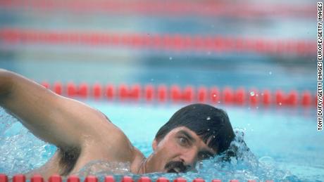 Spitz competes at the 1982 World Swimming Championships.