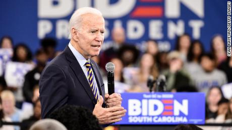 Democratic presidential candidate, former vice President Joe Biden speaks to the audience during a town hall on November 21, 2019 in Greenwood, South Carolina. Polls show Biden with a commanding lead in the early primary state. 