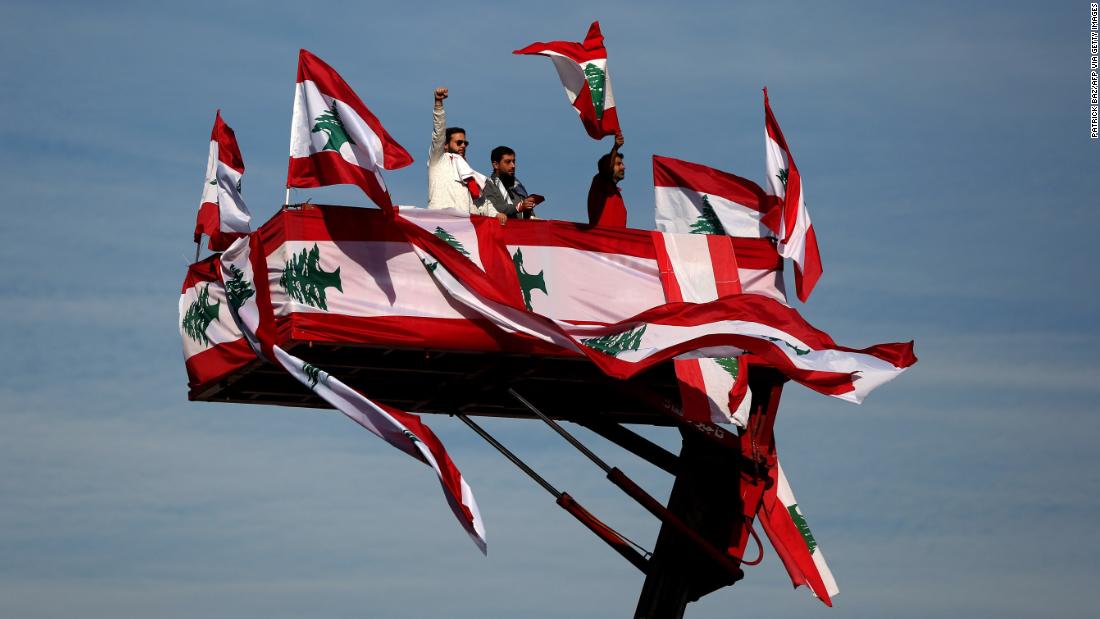 People take part in an Independence Day event on November 22. Lebanon marked 76 years of self-rule, with nationwide festivities organized by anti-government protesters in lieu of a traditional military parade.