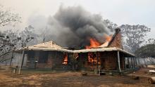 A property burns in Balmoral on December 19.
