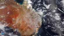 The National Oceanic and Atmospheric Administration (NOAA) captured this satellite image of the historic bushfires burning across Australia on December 26.