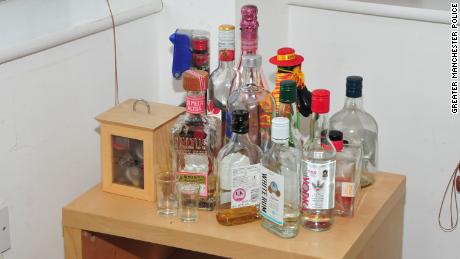 Alcoholic drinks in Sinaga&#39;s apartment.