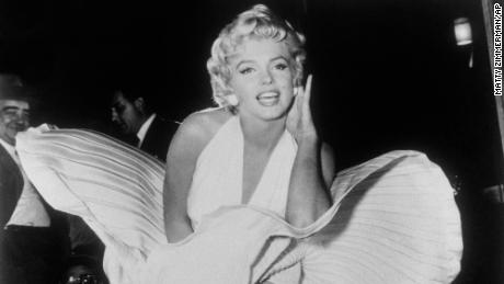 FILE - In this Sept. 9, 1954 file photo, Marilyn Monroe poses over the updraft of a New York subway grate while filming &quot;The Seven Year Itch&quot; New York. President Donald Trump has signed resolutions renaming two post offices in the Los Angeles area in honor of Monroe and rock &#39;n&#39; roll legend Ritchie Valens. (AP Photo/Matty Zimmerman, File)