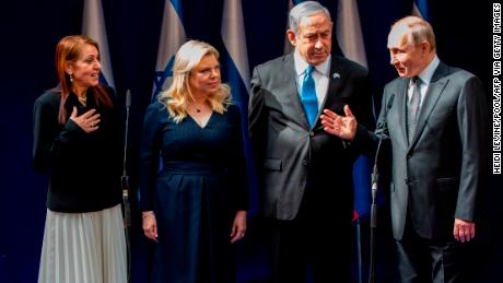 Israeli PM Benjamin Netanyahu, his wife Sarah and the mother of Naama Issachar met with Russian President Vladimir Putin in Jerusalem on Thursday.