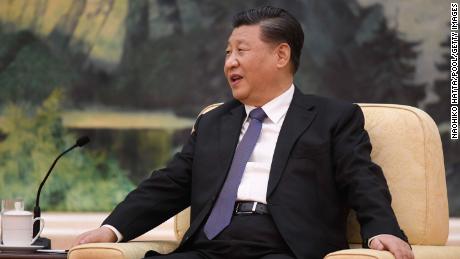 Chinese President Xi Jinping attends a meeting in Beijing.