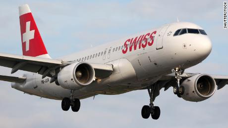 The incident took place on board a Swiss Air plane.