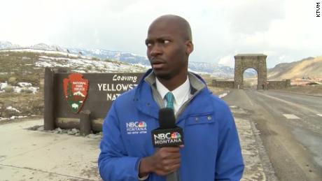 A reporter&#39;s reaction when a bison herd approaches has the internet in stitches. Yellowstone says he did the right thing