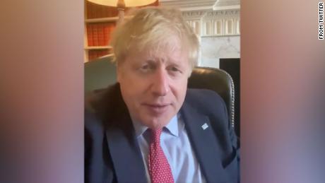 Prime Minister Boris Johnson said he had only mild symptoms and continued to work and send messages to the country.