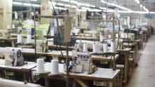A garments factory is seen empty during government imposed shutdown as a preventative measure against the COVID-19 coronavirus, in Dhaka on April 6, 2020.