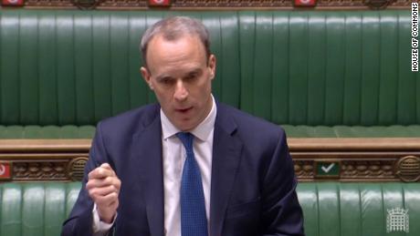 Foreign Secretary Dominic Raab warned China that &quot;the UK is watching.&quot;