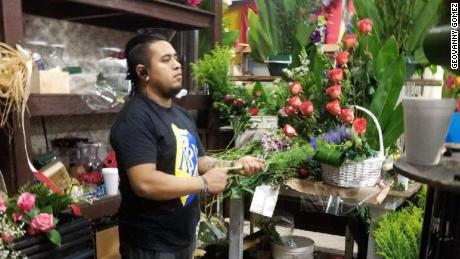Geovanny Gomez used to design and assemble floral arrangements at the Los Angeles Flower District.
