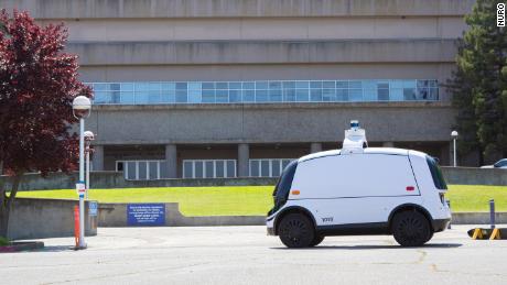Nuro, a self-driving delivery startup, is ferrying medical supplies to a makeshift medical facility in Sacramento, California.