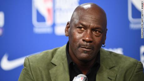 Charlotte Hornets owner and former NBA star Michael Jordan is seen at the AccorHotels Arena in Paris on January 24.
