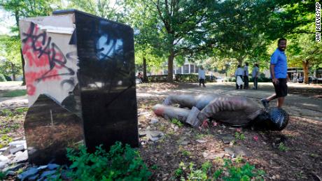 Protesters tried to remove a Confederate monument in Birmingham. The mayor told them he would finish the job