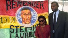 Doreen and Neville Lawrence outside Belmarsh Magistrates&#39; Court, south London, in 1995. 