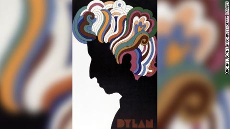 Glaser's fame grew with this poster for a Bob Dylan album in the 1960s.