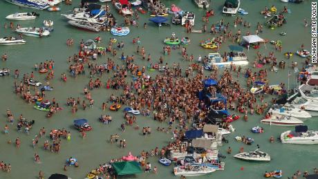 Hundreds of people celebrated the July 4 weekend at a Michigan lake. Now some have Covid-19