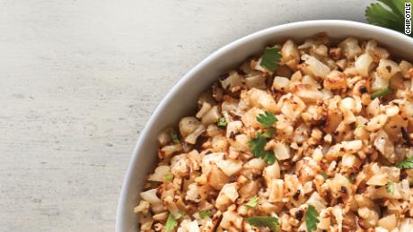 Chipotle&#39;s cauliflower rice made its nationwide debut.