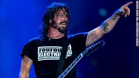 Dave Grohl of Foo Fighters performs onstage during the "Rock in Rio" festival at the Olympic Park, Rio de Janeiro, in September 2019. 