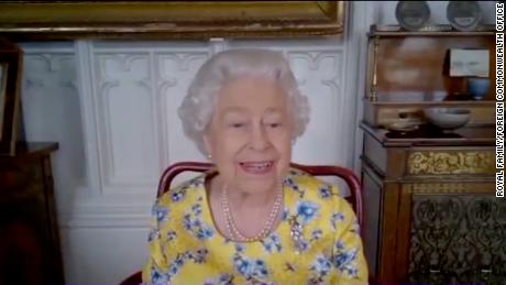 Queen Elizabeth II attends virtual portrait unveiling via video call