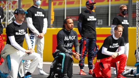 F1 drivers support the Black Lives Matter movement ahead of the British Grand Prix.