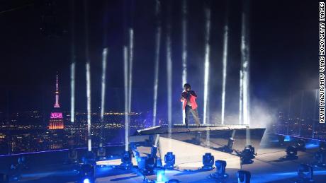 The Weeknd performs at Edge at Hudson Yards for the 2020 MTV Video Music Awards. (Photo by Kevin Mazur/MTV VMAs 2020/Getty Images for MTV)