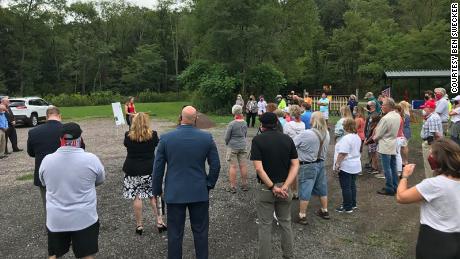 Community members and leaders at the groundbreaking ceremony.