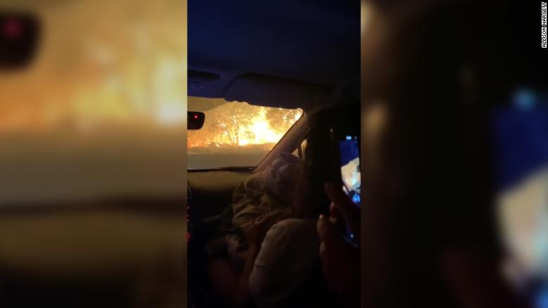 An Oregon family ran out of gas while trying to flee from a wildfire