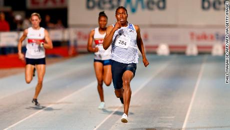 Semenya competes in the women&#39;s 200m final during the Athletics Gauteng North Championships in Pretoria in March.