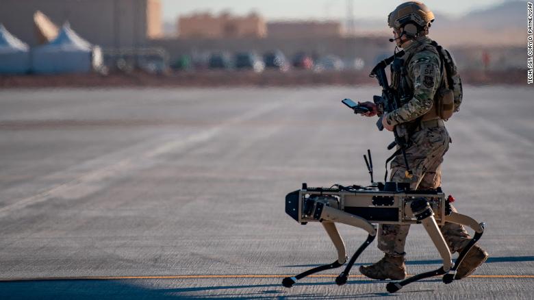 Robot dogs join US Air Force exercise giving glimpse at potential battlefield of the future