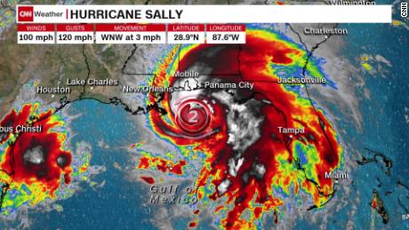 Hurricane Sally is churning off the Gulf Coast.
