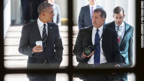 President Barack Obama with Chief White House Photographer Pete Souza in 2016. (Official White House Photo by Lawrence Jackson)