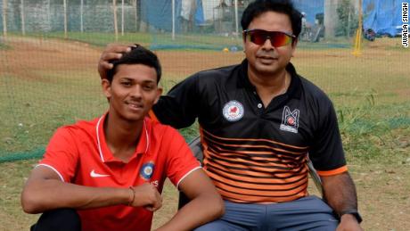 Jaiswal with his coach Jwala Singh