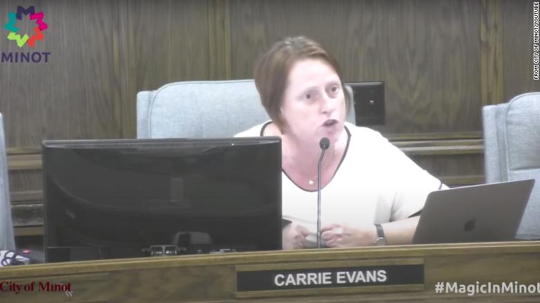 A city council member in North Dakota declares she's a proud lesbian during a heated debate over flying the Pride flag