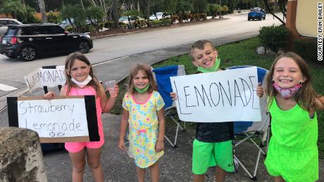 She lost her business due to coronavirus. Now she's supporting her four children by running their lemonade stand