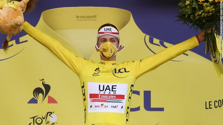 Slovenia's Tadej Pogacar stuns compatriot Primoz Roglic to lead Tour de France